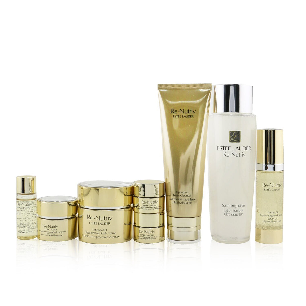 Luxurious Estee Lauder travel collection featuring anti-aging products for radiant skin, perfect for indulgence or gifting.