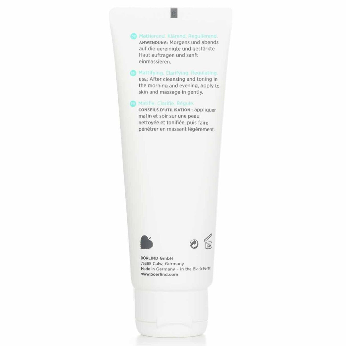 A 75ml bottle of Annemarie Borlind's vegan cleansing face care for oily, acne-prone skin with yarrow and allantoin.