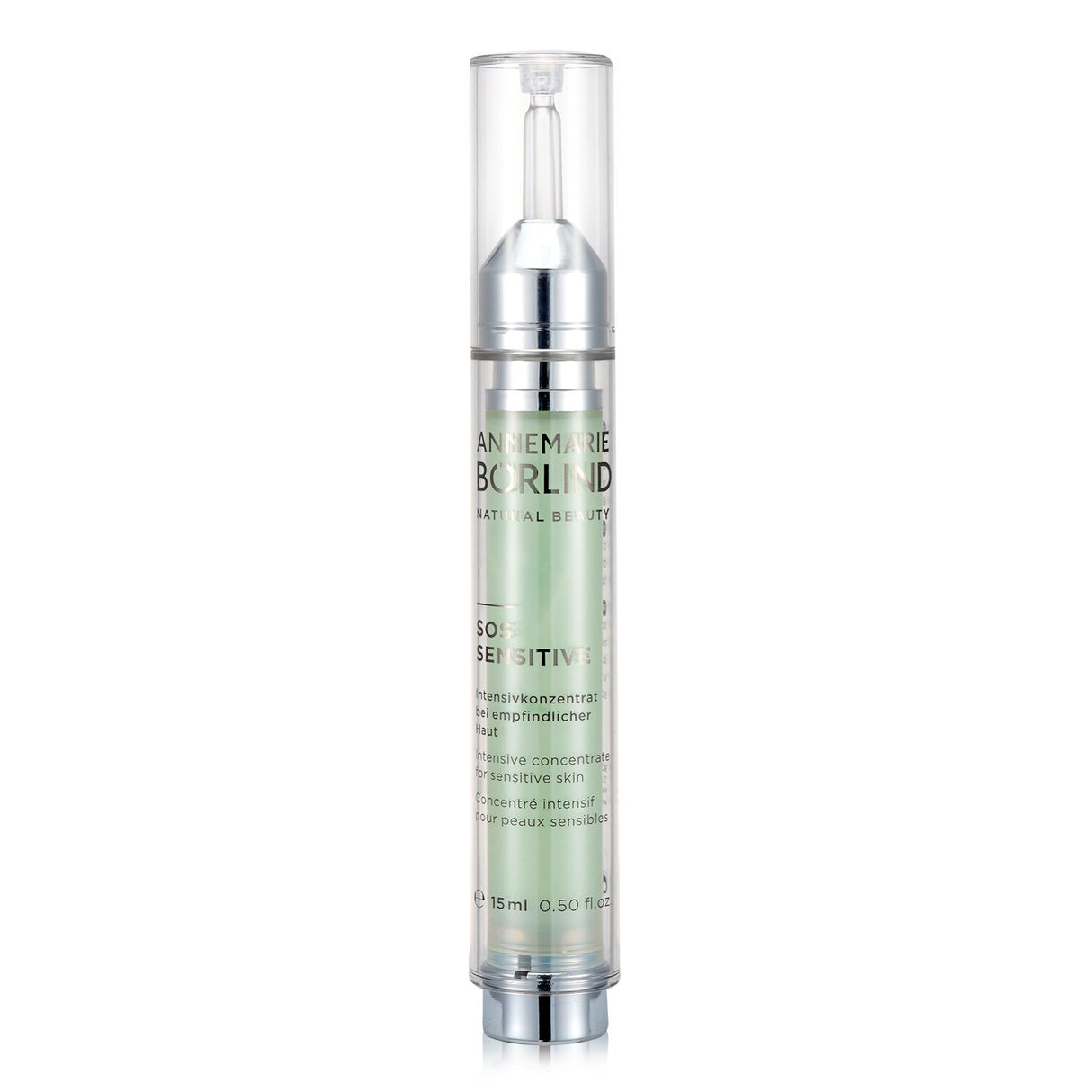 Soothing 15ml facial concentrate for sensitive skin with balloon vine, blackcurrant seed oil, and licorice root.