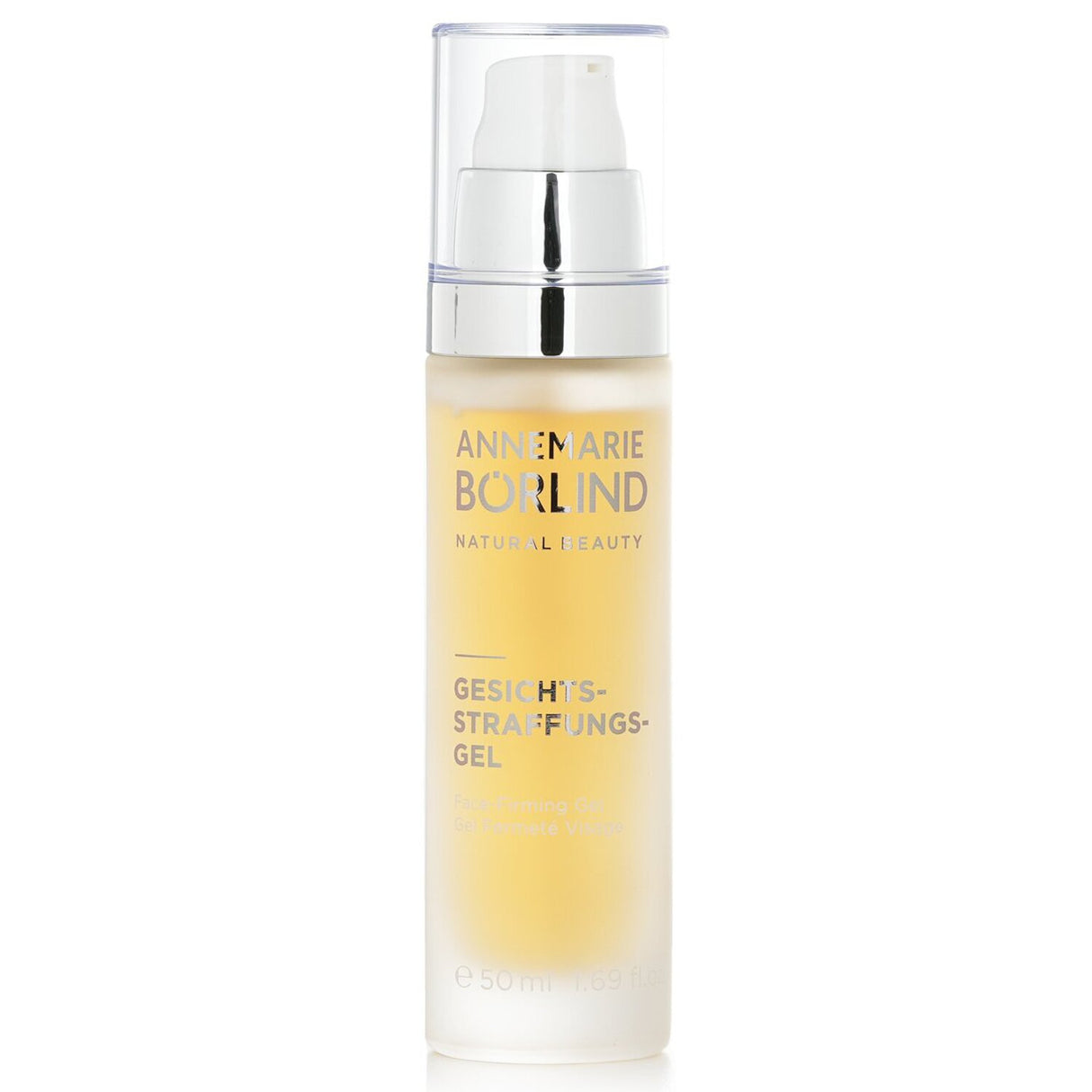 Face-firming gel in a 50ml container, enriched with natural ingredients to lift, tone, and soothe all skin types.