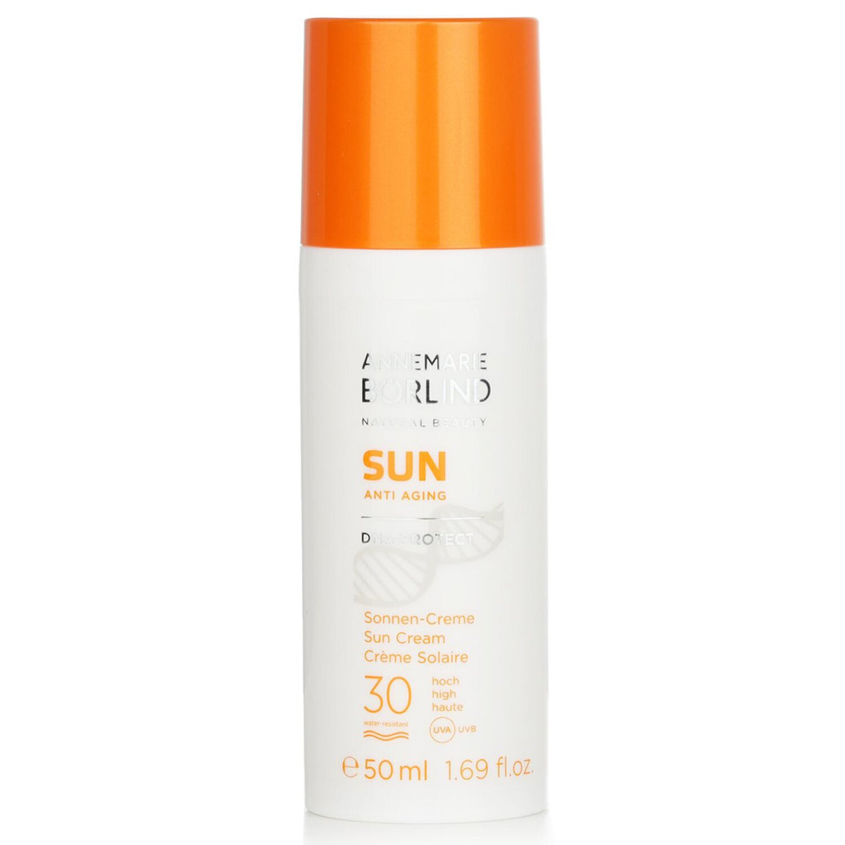 Annemarie Borlind Sun Anti Aging DNA-Protect Sun Cream SPF 30 - vegan, coral-friendly, water-resistant, anti-aging sunscreen.