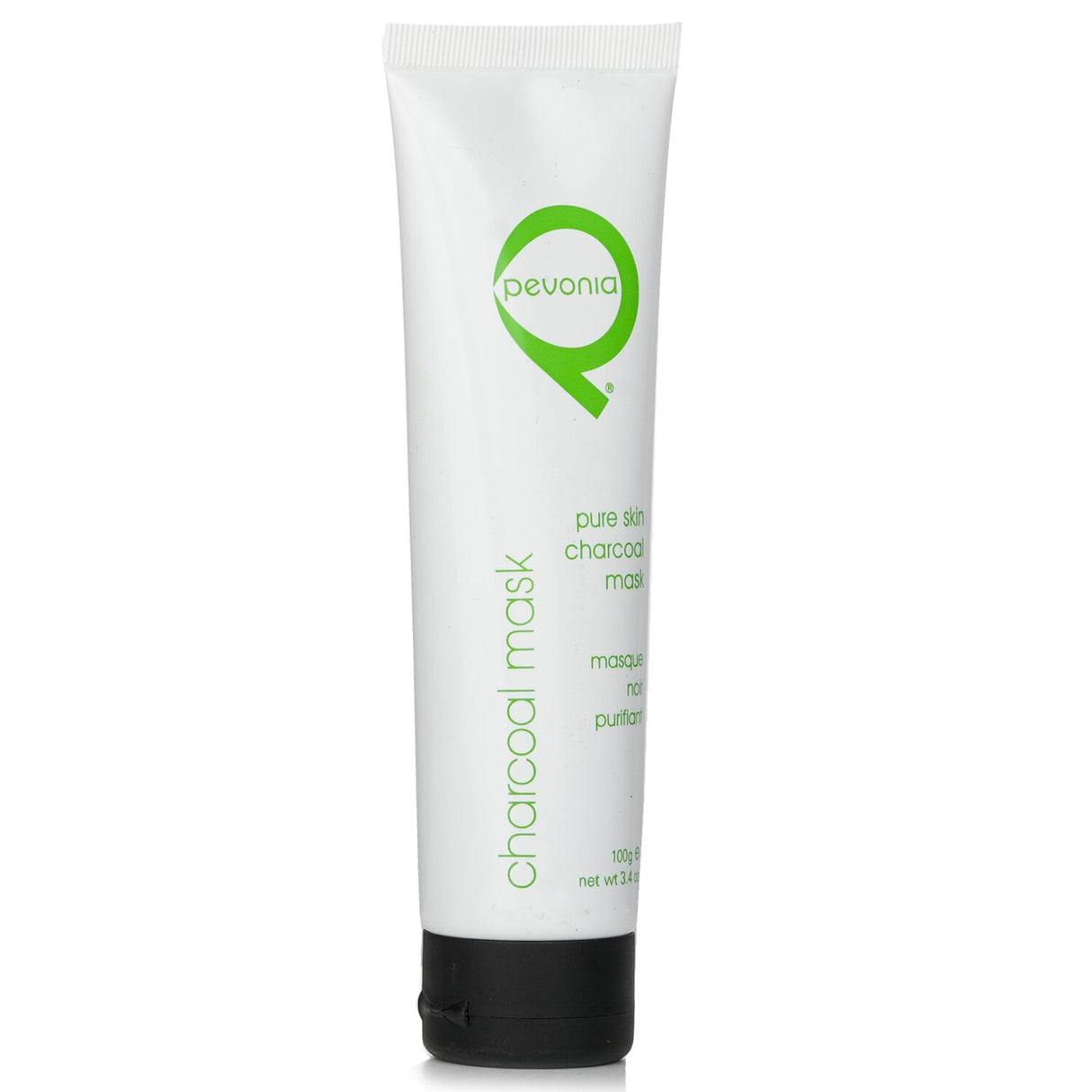 Pevonia Botanica Radiance Pure Skin Charcoal Mask in salon size, 100g, detoxifies, brightens, and moisturizes all skin types.