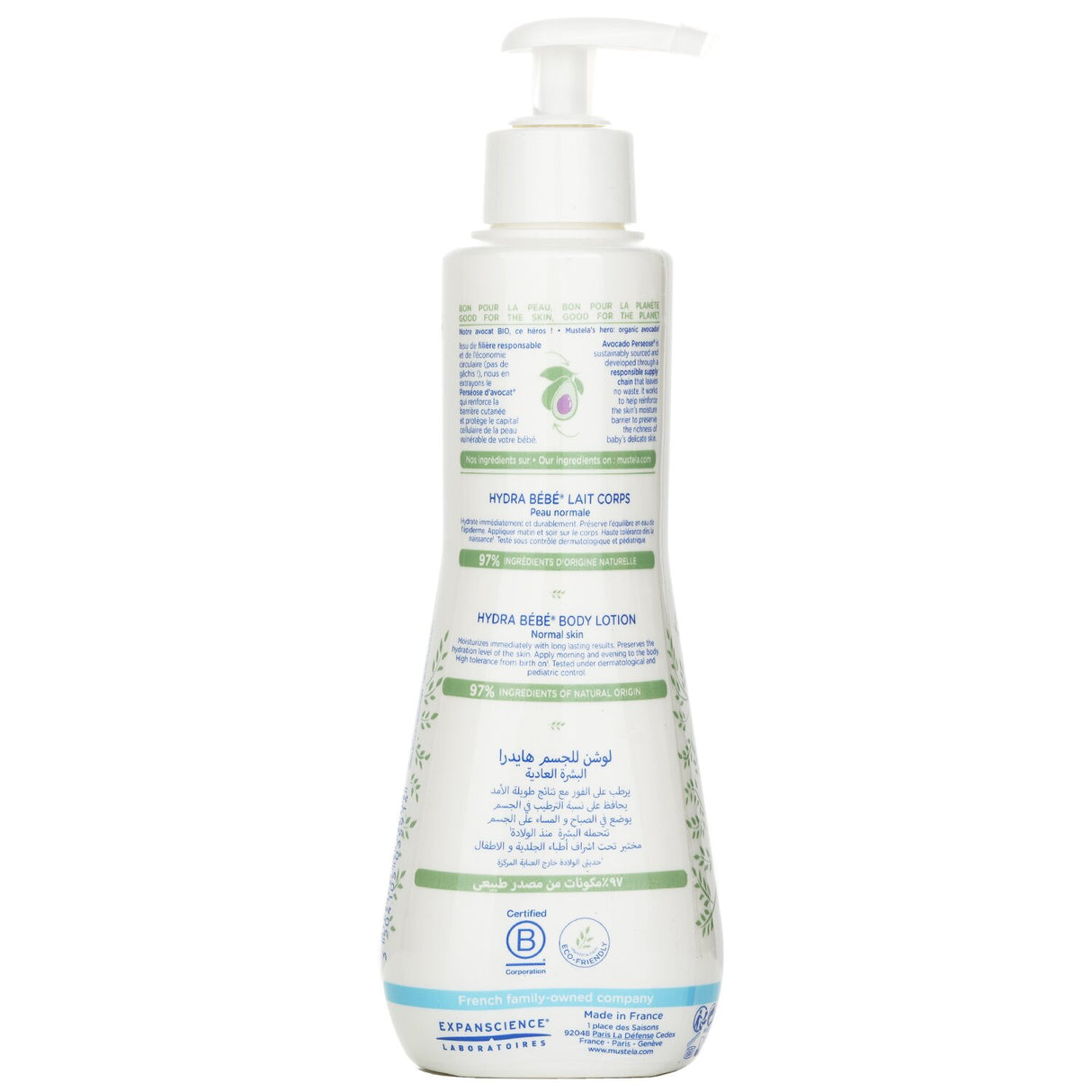 Mustela - Hydra-Bebe Body Lotion With Organic Avocado - Normal Skin - 300ml/10.