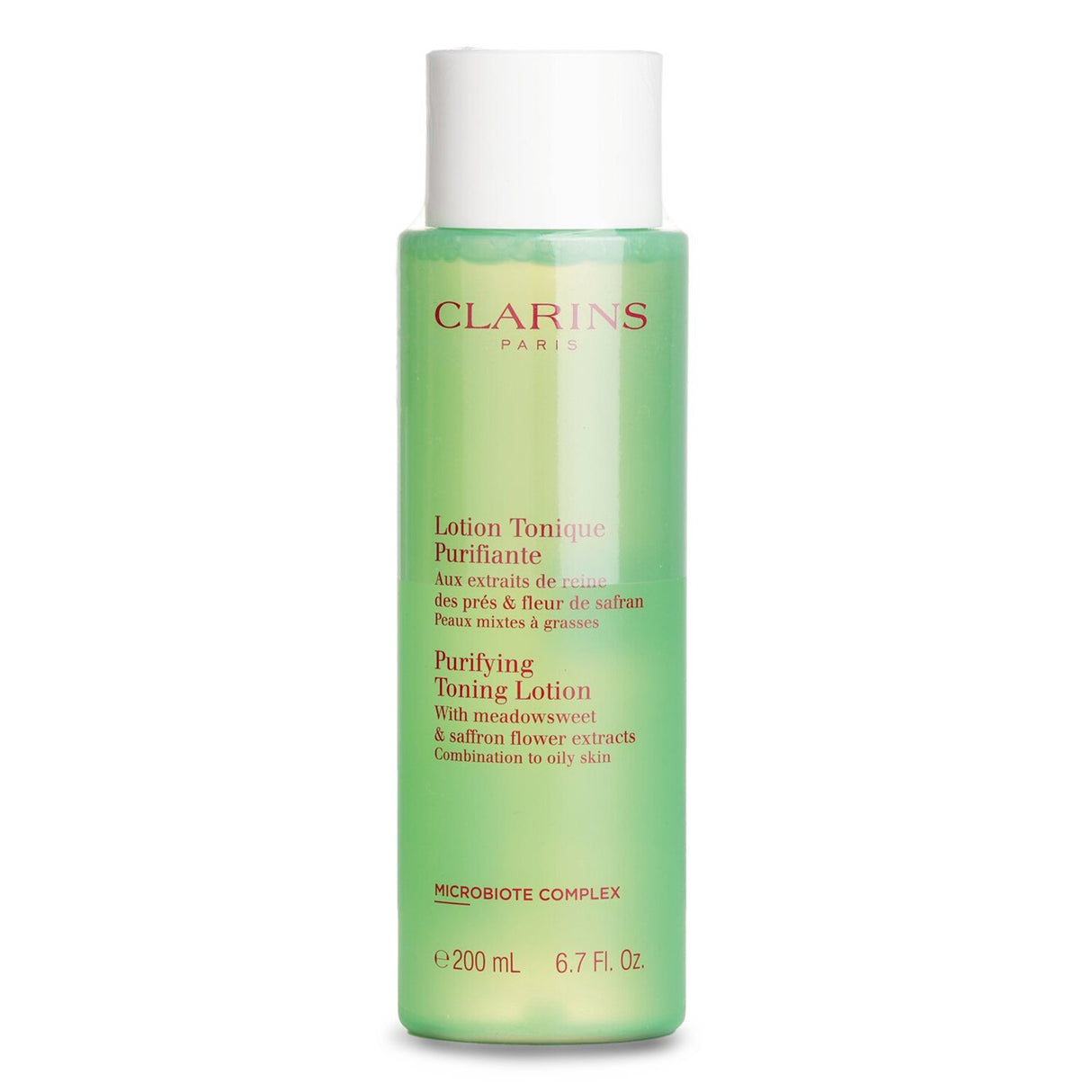 Clarins Purifying Toning Lotion with meadowsweet and saffron extracts for combination to oily skin, 200ml, alcohol-free.