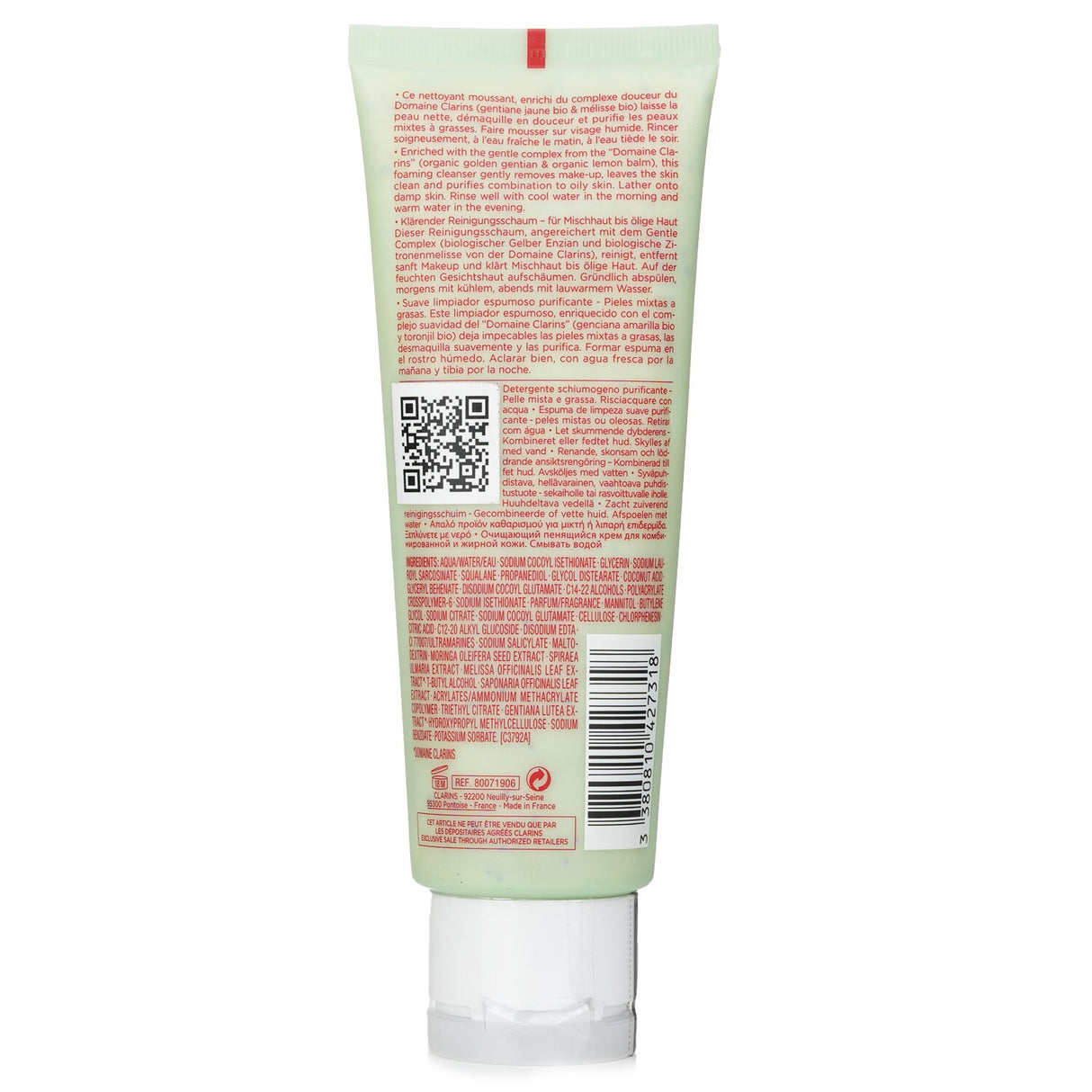 Clarins - Purifying Gentle Foaming Cleanser with Alpine Herbs & Meadowsweet Extr