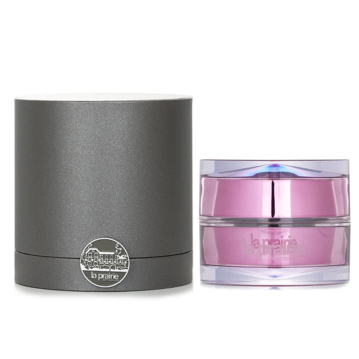 La Prairie Platinum Rare Eye Cream in a luxurious jar, aimed at reducing wrinkles and enhancing eye area luminosity.