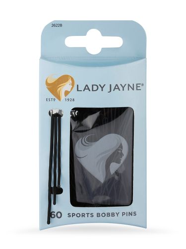 Lady Jayne - Black Super Hold Contoured Bobby Pins - 60 Pk