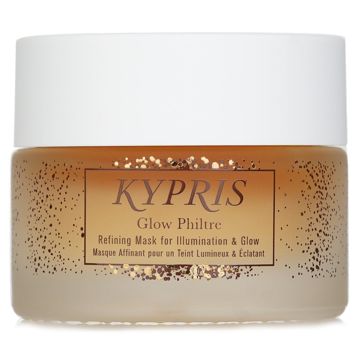 Kypris Glow Philtre Refining Mask in 46ml jar, brightens and exfoliates skin with pomegranate enzymes and hydrating extracts.