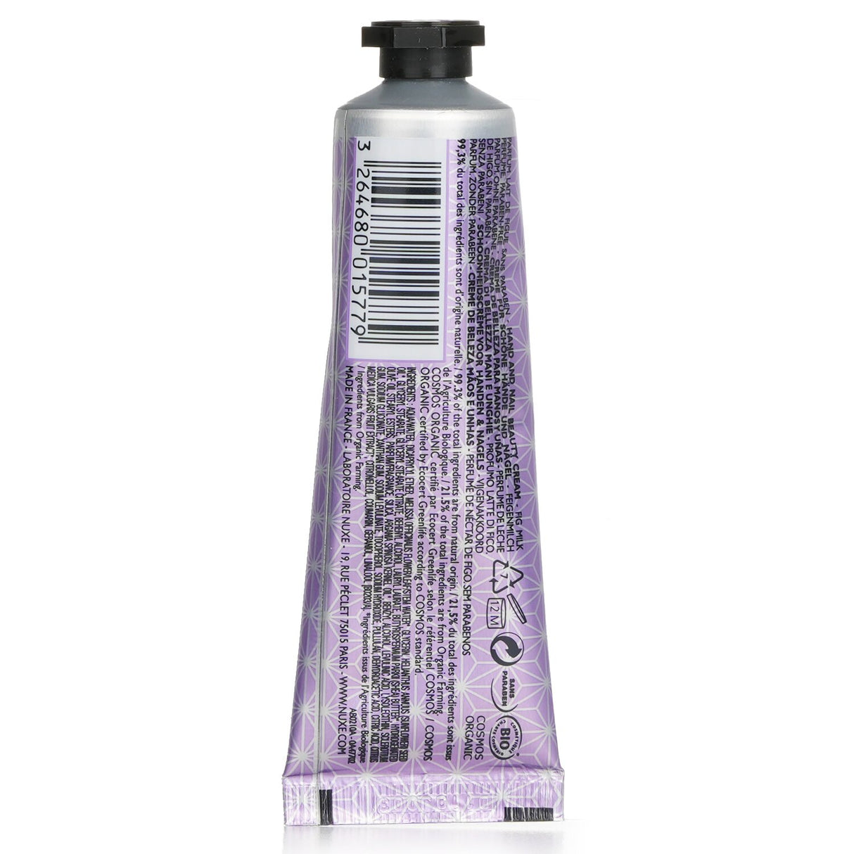 Nuxe Bio Beaute Hand & Nail Cream in Fig Milk, a non-greasy formula with natural ingredients for soft, nourished hands.