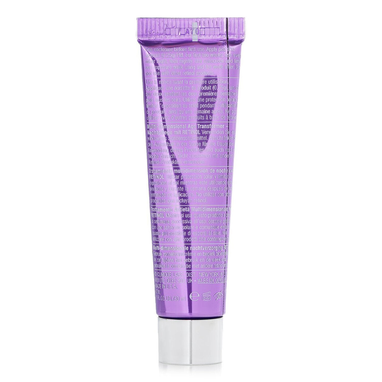 Luxurious nighttime serum with 0.3% Retinol for anti-aging, hydration, and skin renewal; perfect for all skin types.