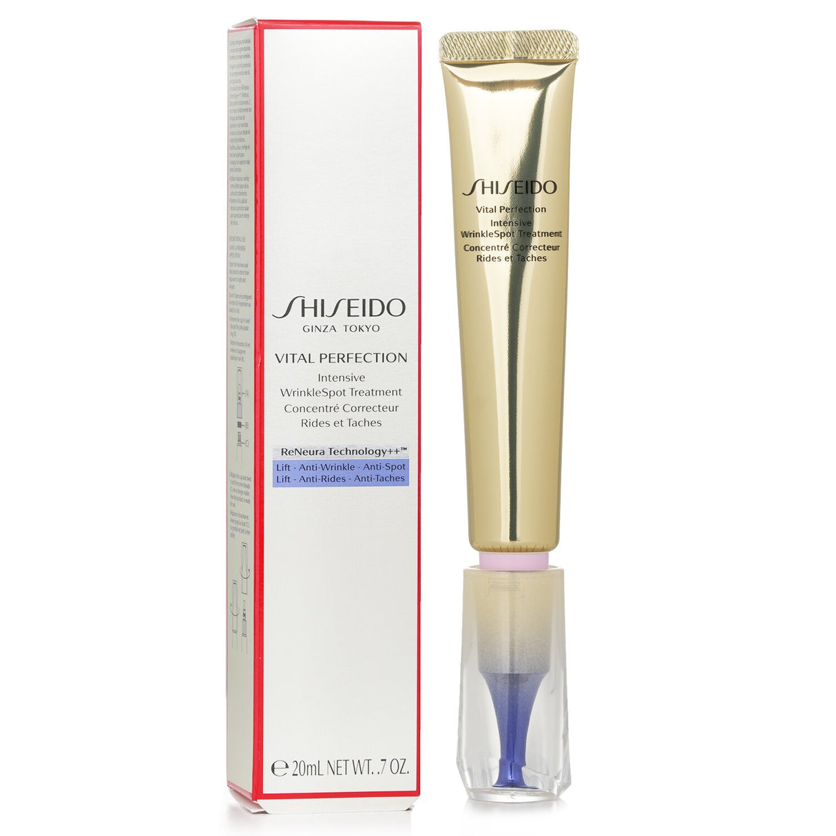Shiseido Vital Perfection Intensive WrinkleSpot Treatment in a 20ml size, targeting wrinkles and enhancing skin texture.