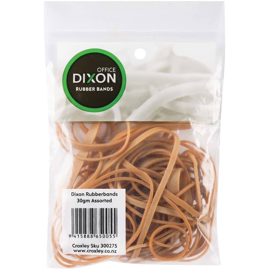 Dixon Rubber Bands Cellopack 30g