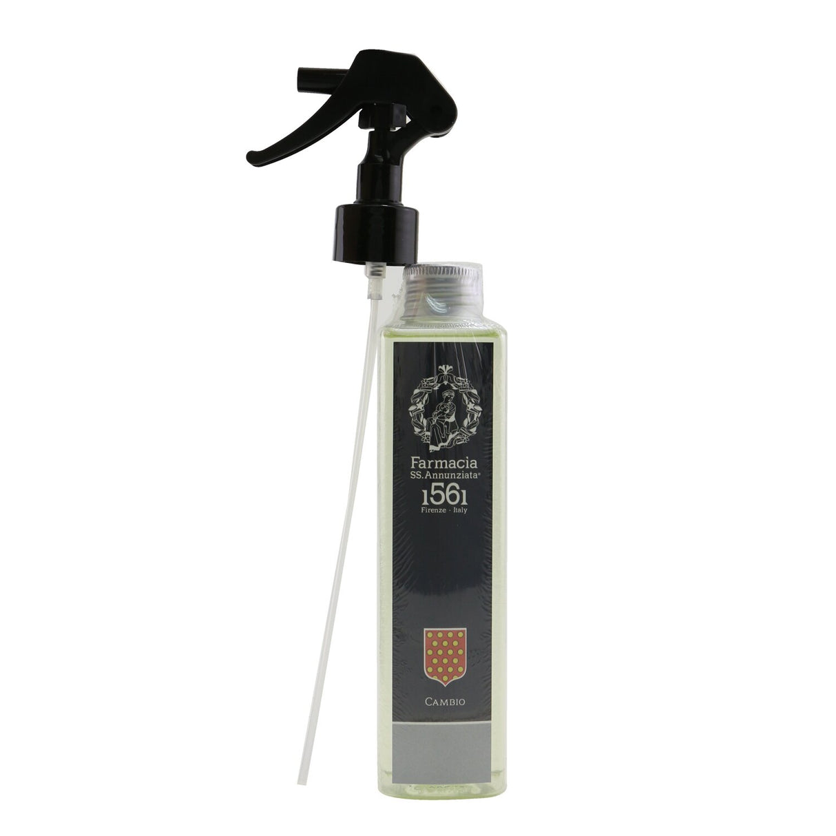 Delicate Cambio Room Spray by Farmacia Santissima Annunziata, 200ml, creates a calming, fragrant atmosphere in any space.