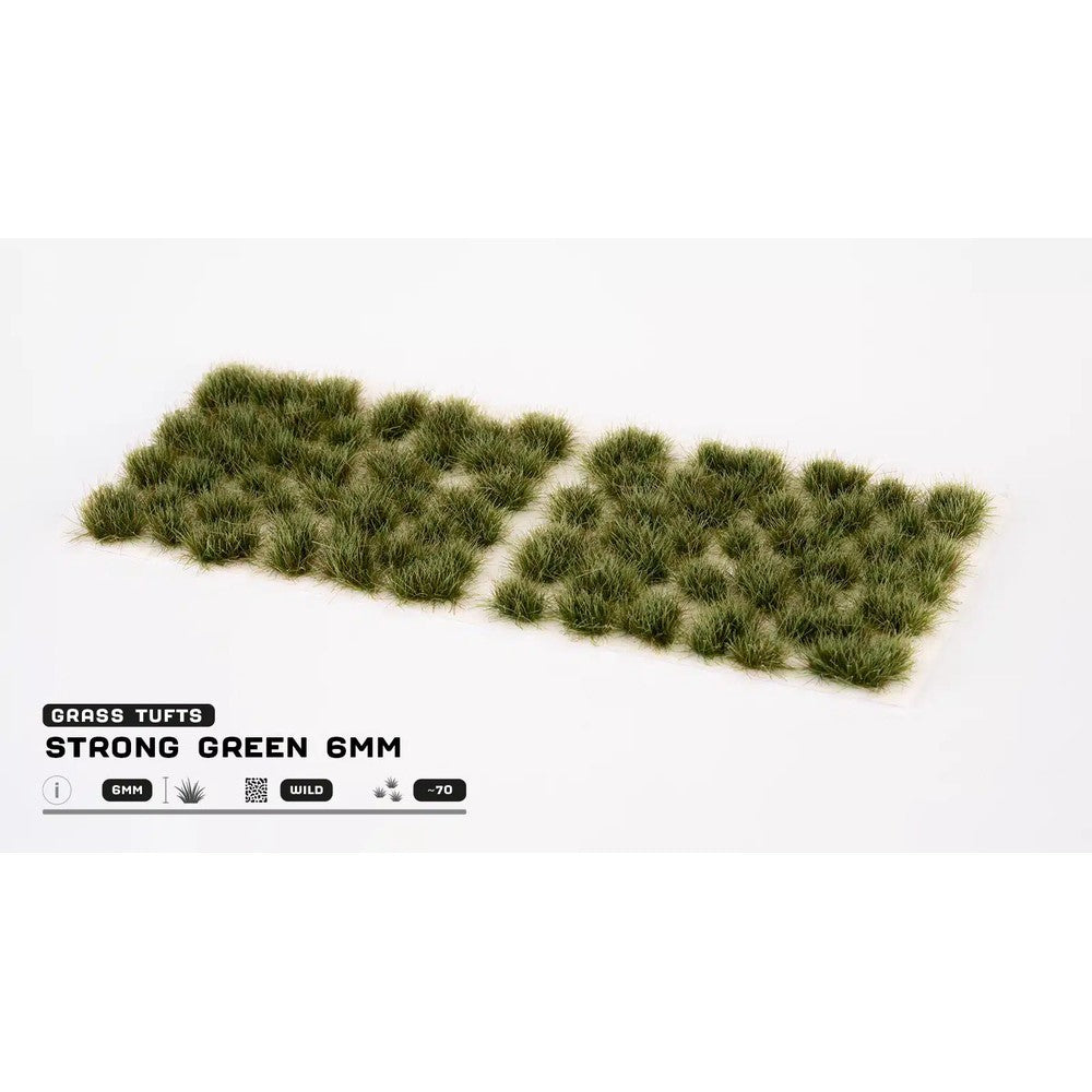 Gamers Grass - Grass Tufts - 6mm - Strong Green - Wild - Miniature Terrain