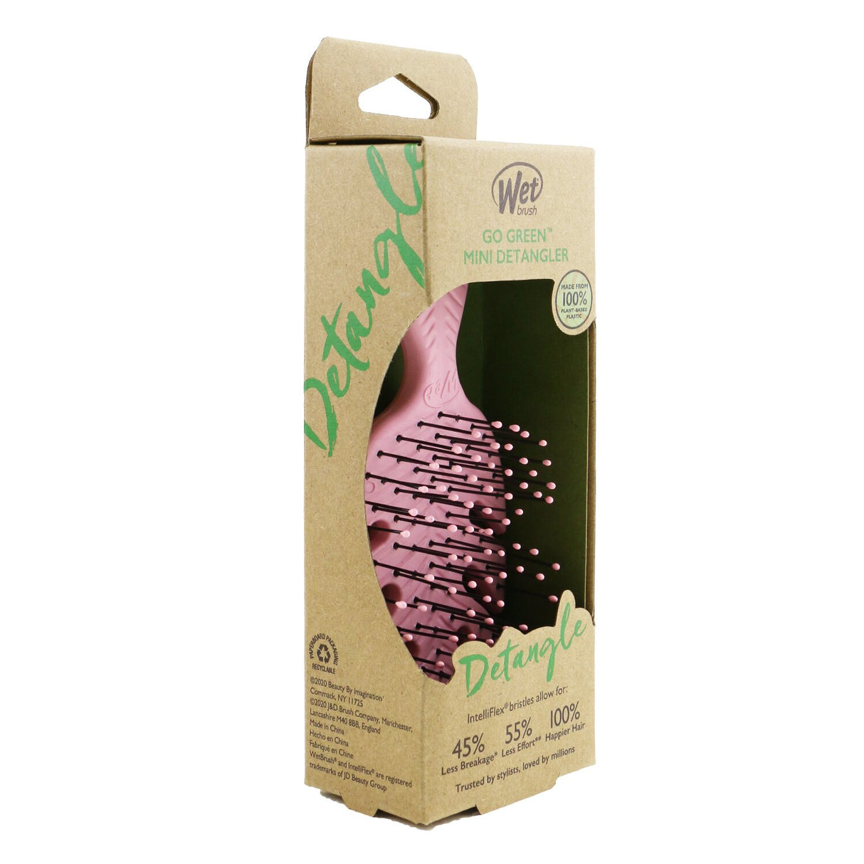 Wet Brush - Go Green Mini Detangler - # Pink - 1pc