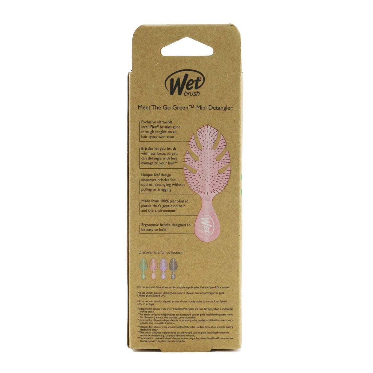 Wet Brush - Go Green Mini Detangler - # Pink - 1pc