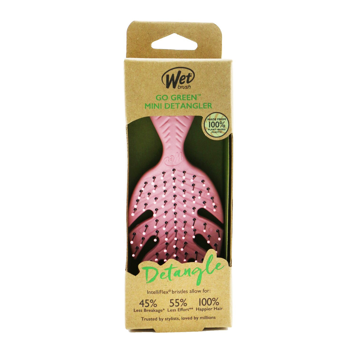 Wet Brush - Go Green Mini Detangler - # Pink - 1pc