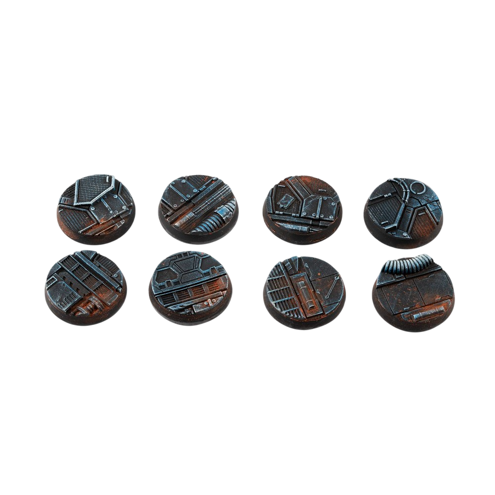 Gamers Grass - Battle Ready Bases - Spaceship Corridor - Round 28mm (x8)