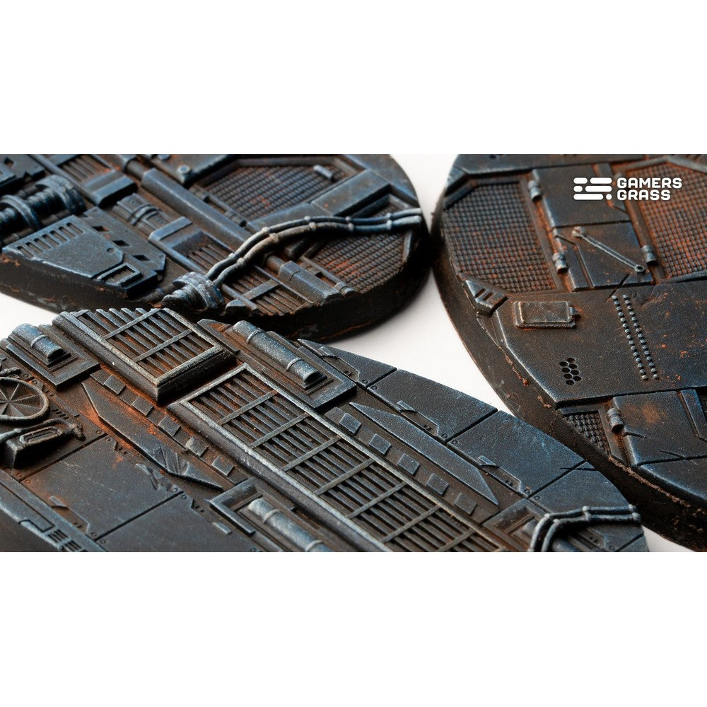 Gamers Grass - Battle Ready Bases - Spaceship Corridor - Oval 75mm (x3)