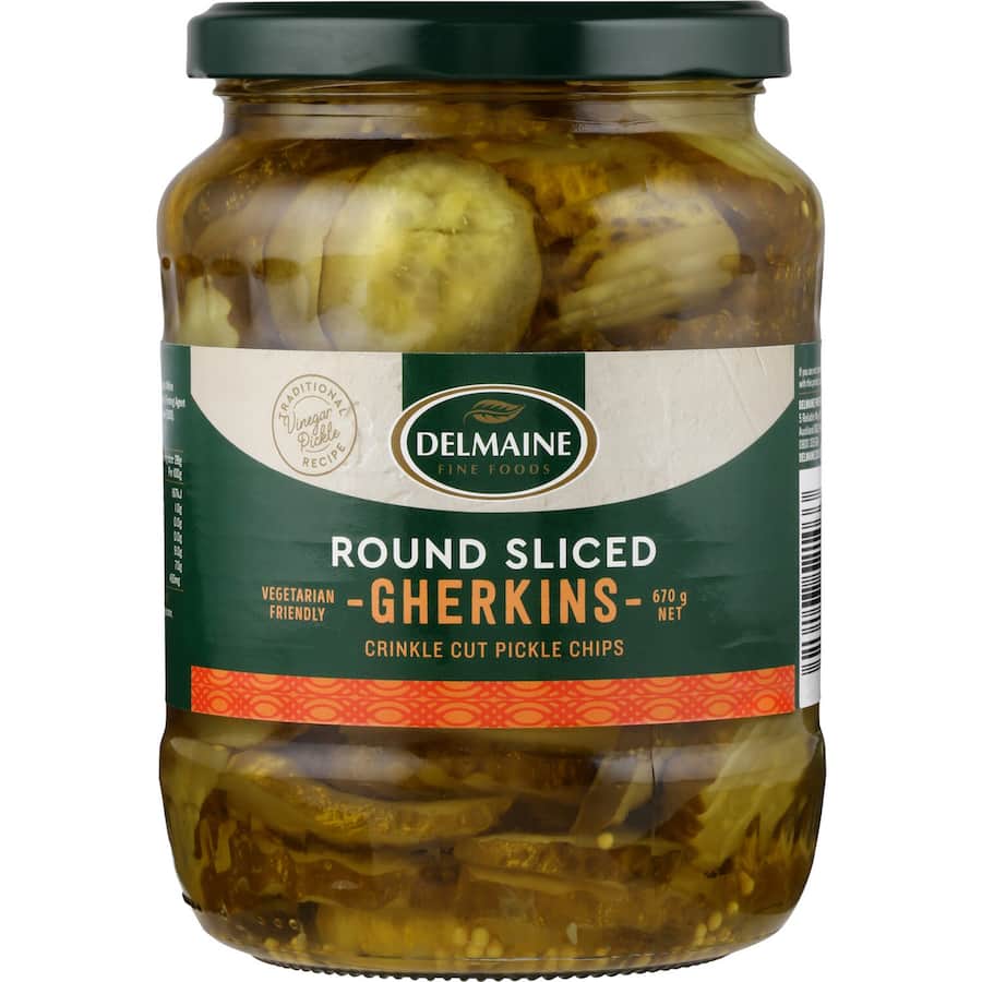 Delmaine Gherkins Round Sliced 670g