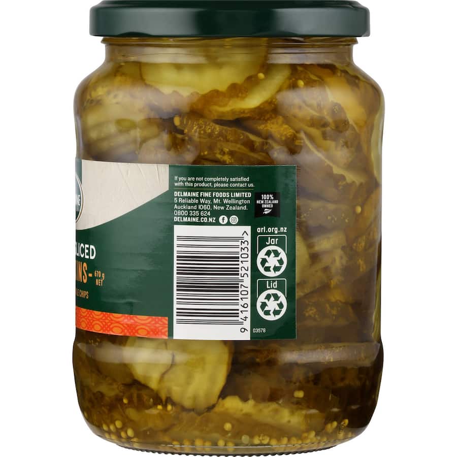 Delmaine Gherkins Round Sliced 670g