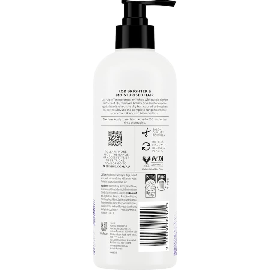 Tresemme Conditioner Purple Toning Pump 500mL