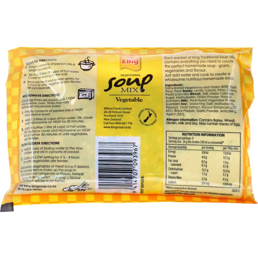 King Soup Mix Vegetable Pkt 210g