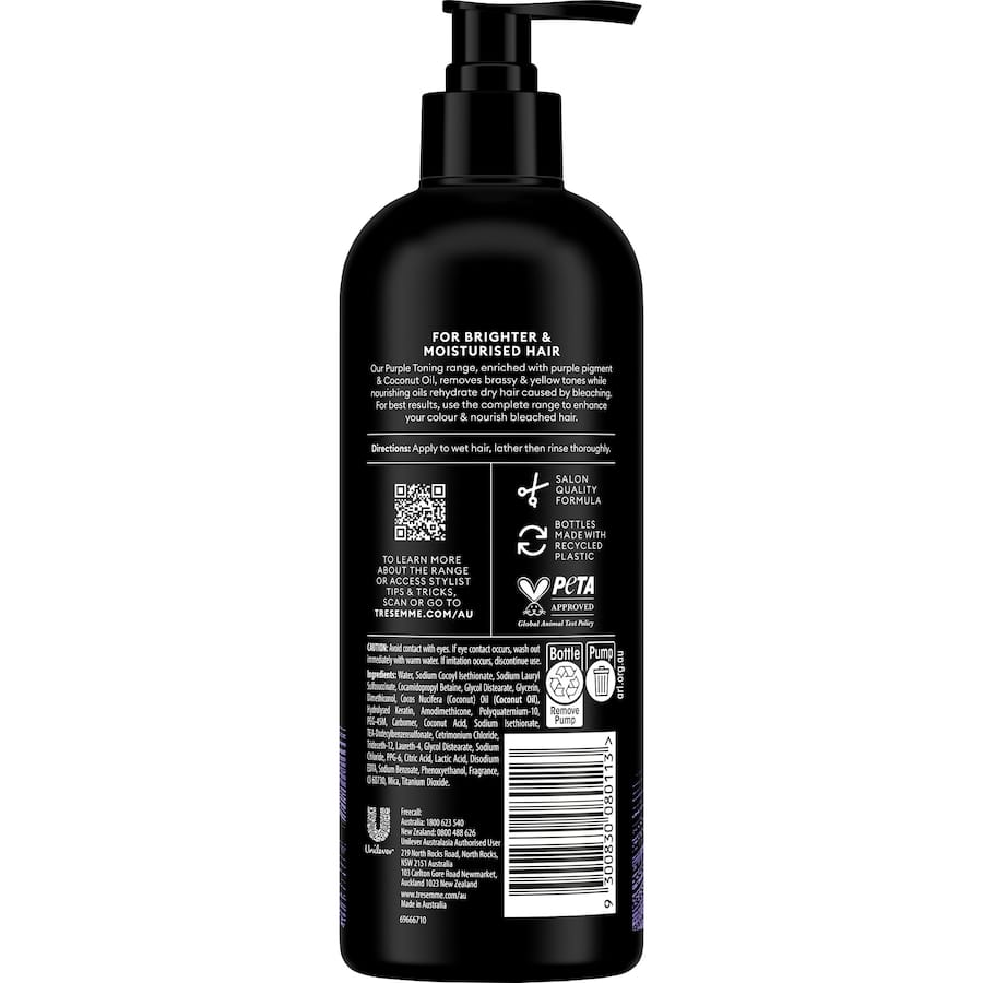 Tresemme Shampoo Purple Toning Pump 500mL
