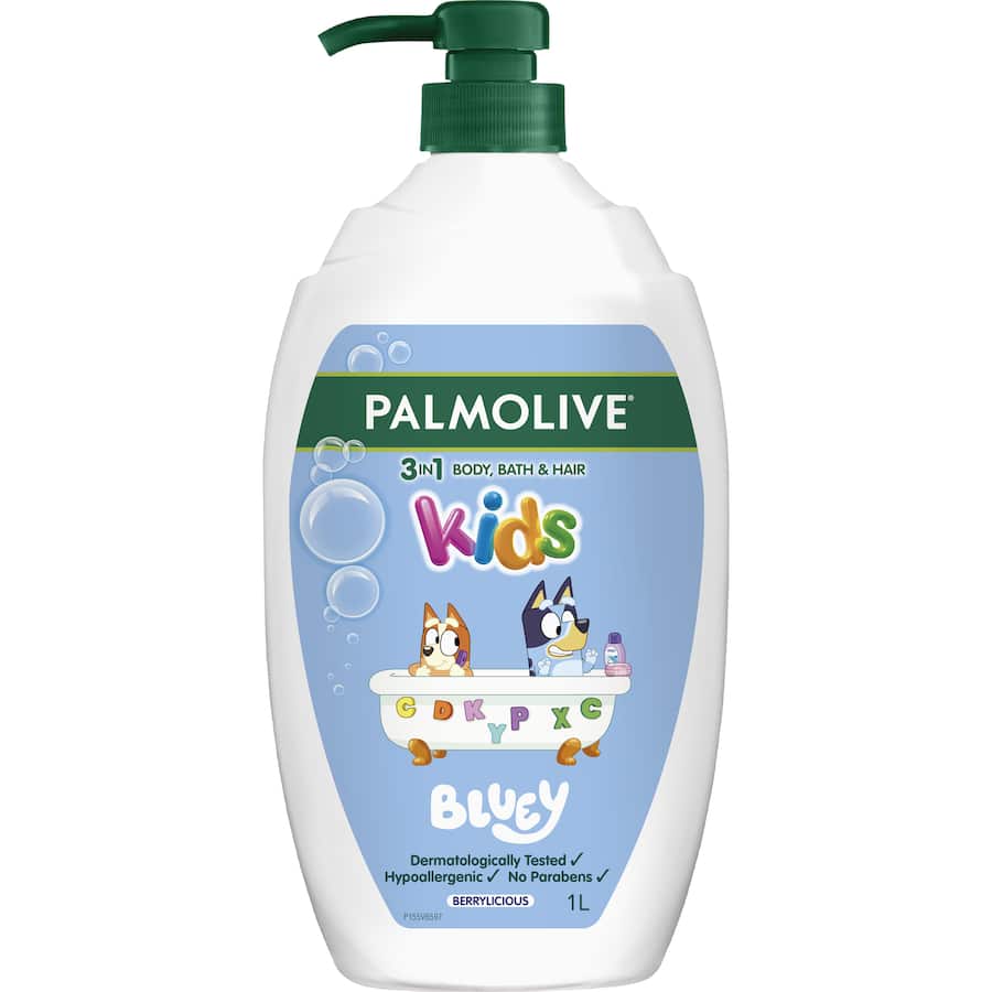 Palmolive Kids Body Wash Bluey 3 In 1 1L
