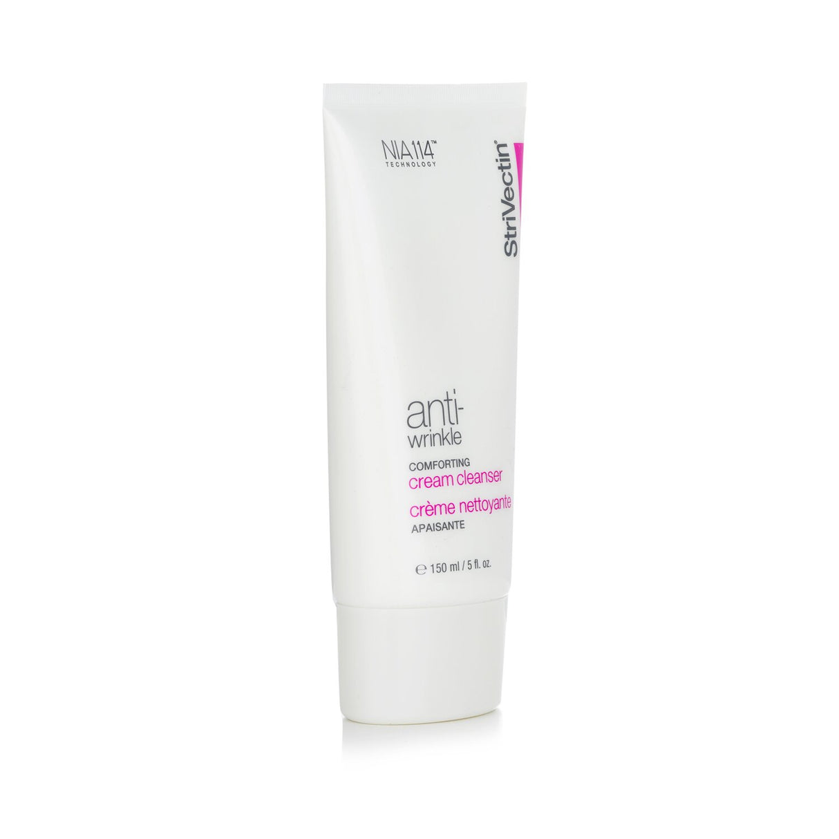 StriVectin Anti-Wrinkle Comforting Cream Cleanser in unboxed form; gentle, sulfate-free formula for radiant, moisturized skin.