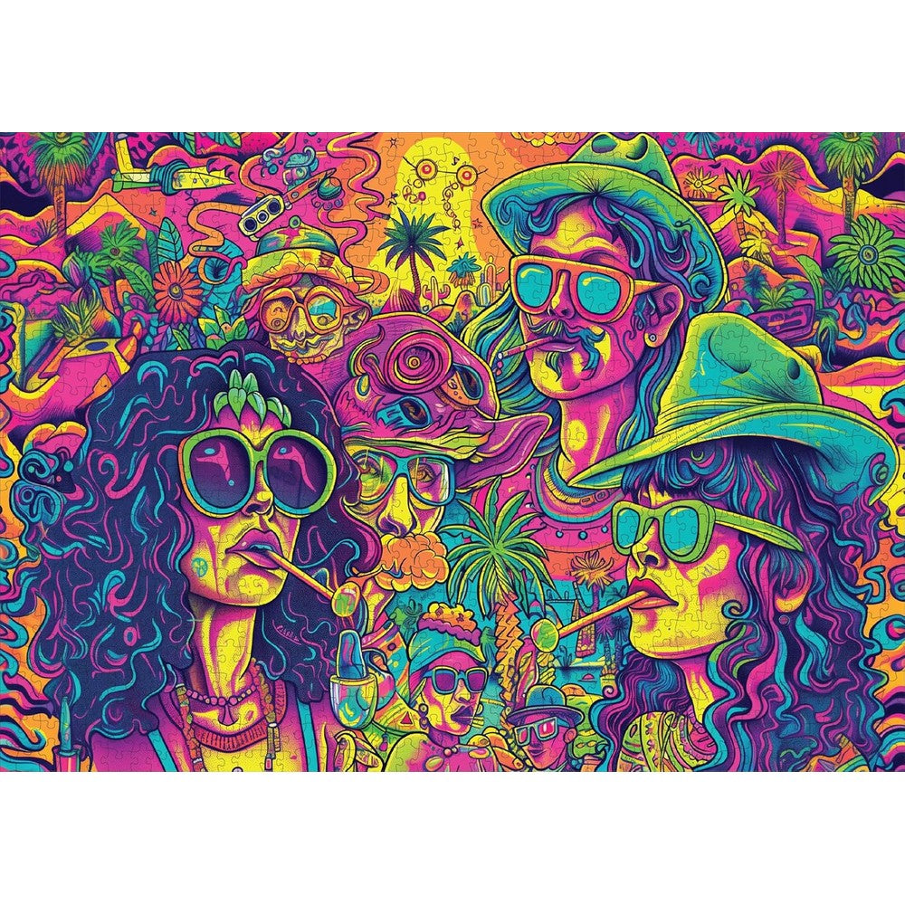 Puzzle - Trippy Puzzles - 1000 Piece Jigsaw Groovy Gathering