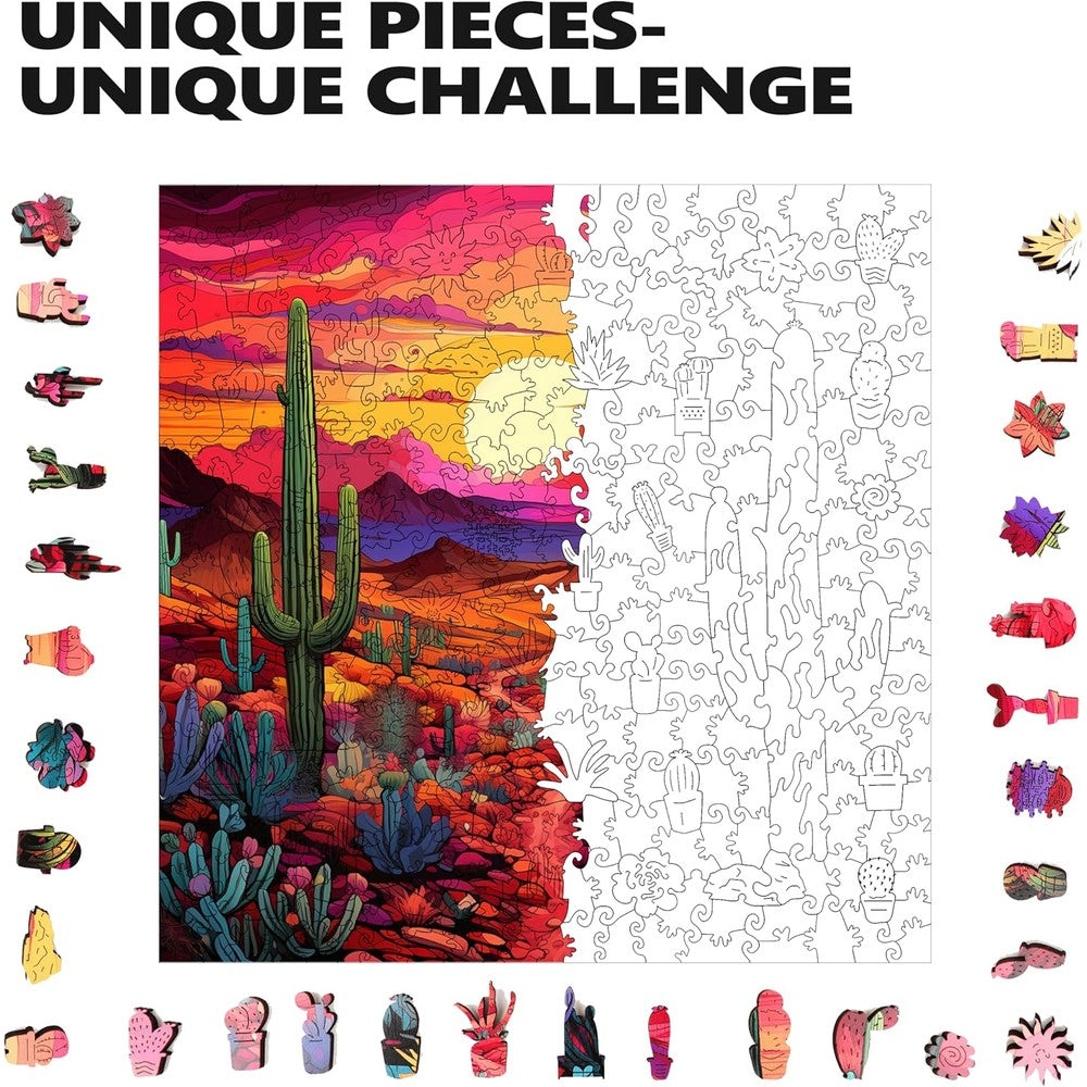 Trippy Puzzles - 300 Piece Wood Jigsaw Desert Daze
