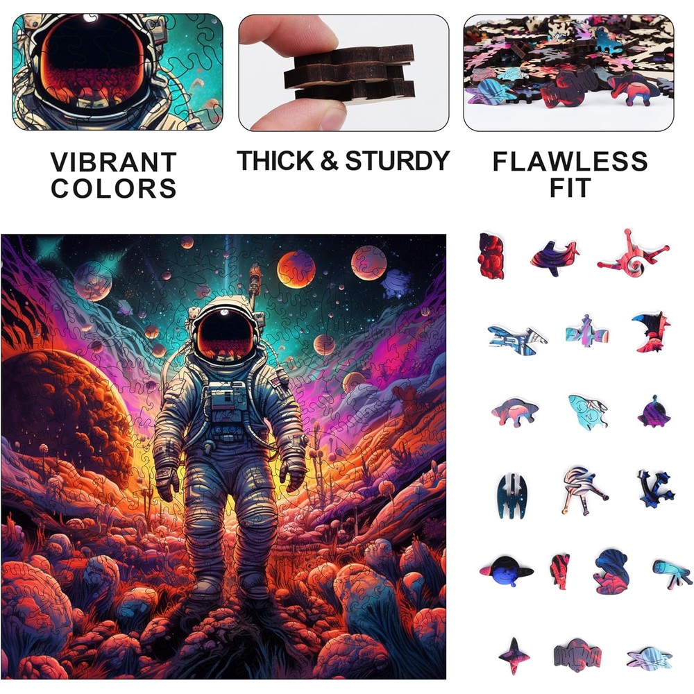 Trippy Puzzles - 300 Piece Wood Jigsaw Galactic Groove