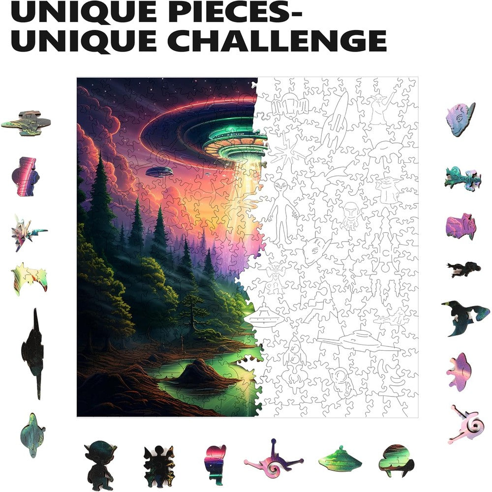 Trippy Puzzles - 300 Piece Wood Jigsaw Earthly Encounter