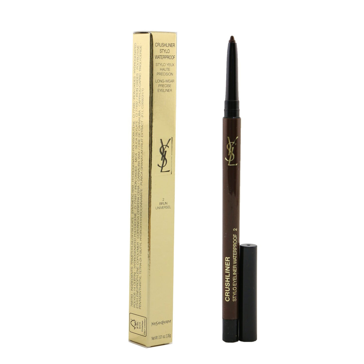 Yves Saint Laurent - Crushliner Stylo Waterproof Eyeliner - # 02 Brun Universel