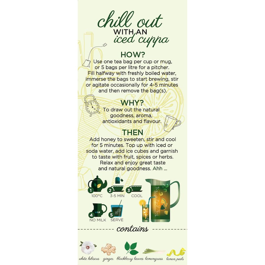 Dilmah Fruit Tea Bags Lemon And Ginger 20 pack