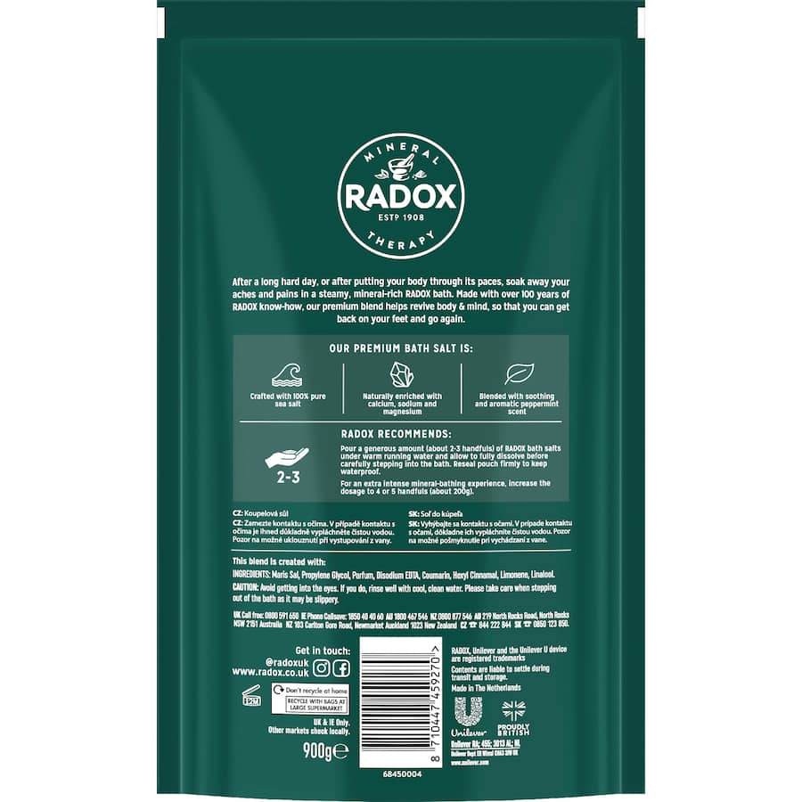 Radox Bath Salts Muscle Relax 900g