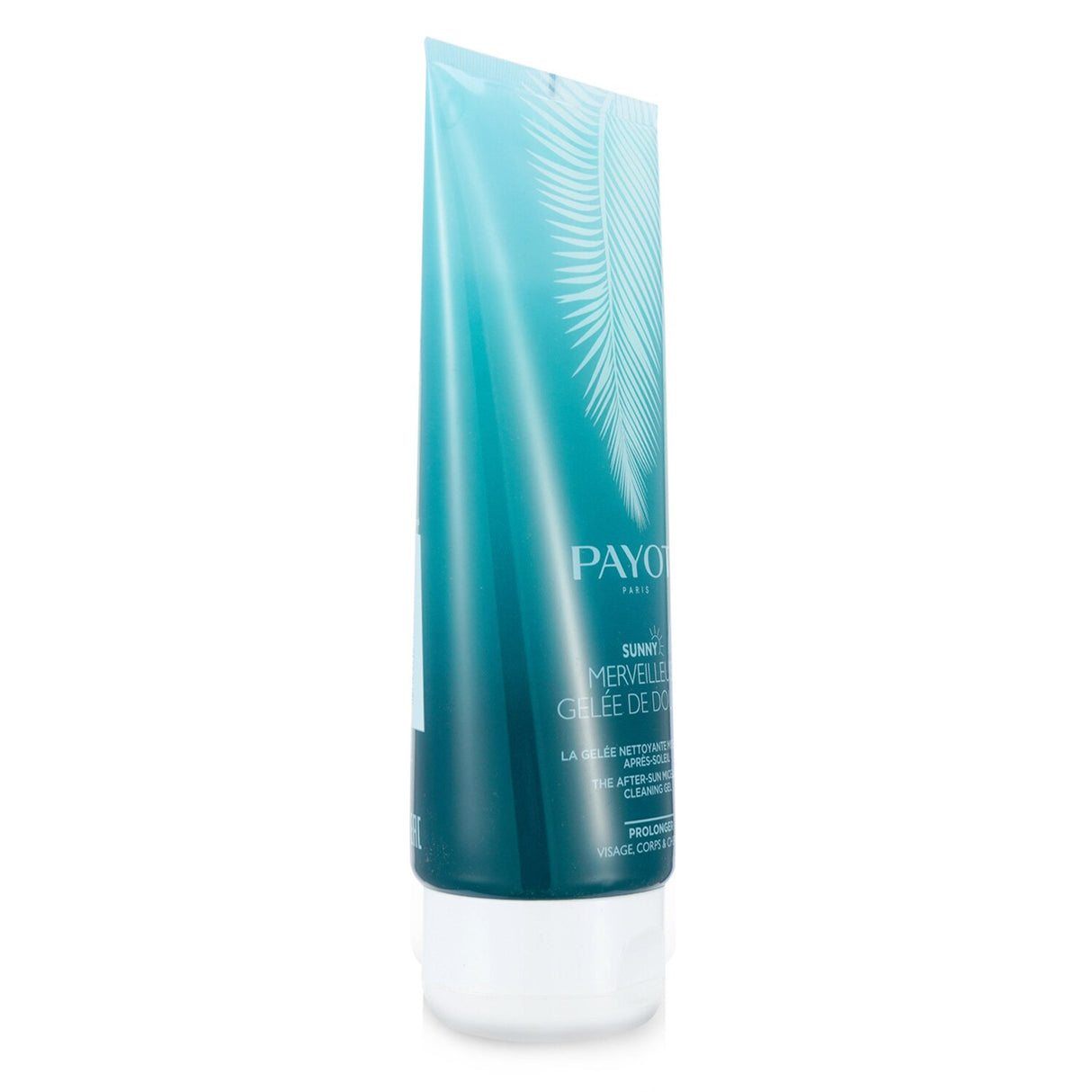 A luxurious 3-in-1 after-sun cleansing gel for face, body, and hair, gently removing impurities while hydrating skin.