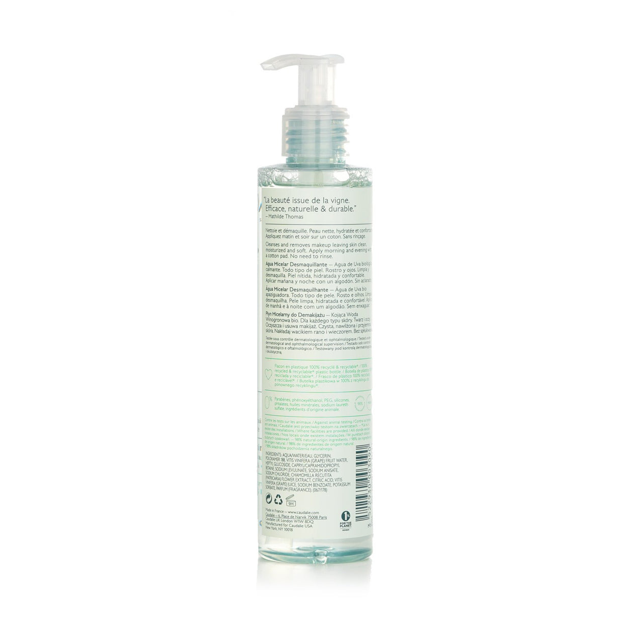 Caudalie - Vinoclean Micellar Cleansing Water (Face & Eyes) - 200ml/6.7oz