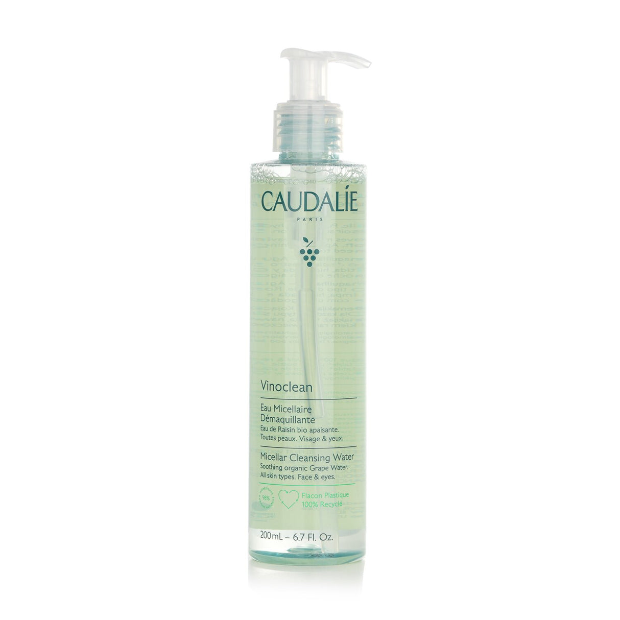 Caudalie - Vinoclean Micellar Cleansing Water (Face & Eyes) - 200ml/6.7oz