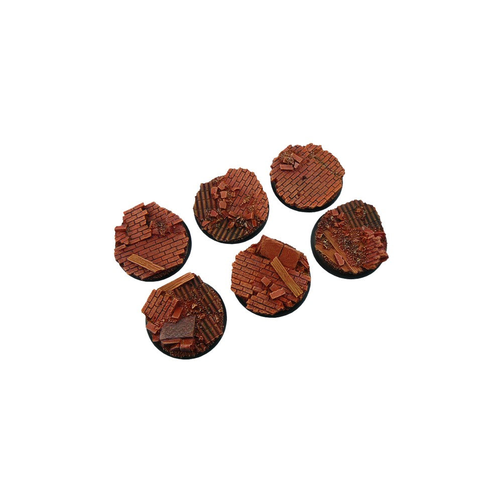 Micro Art Studio - Resin Wide Lip Round Bases - Old Factory Bases - WRound 40mm