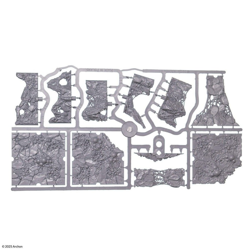 Dungeons & Lasers: Half-Height Walls - Spider Nest: Unpainted