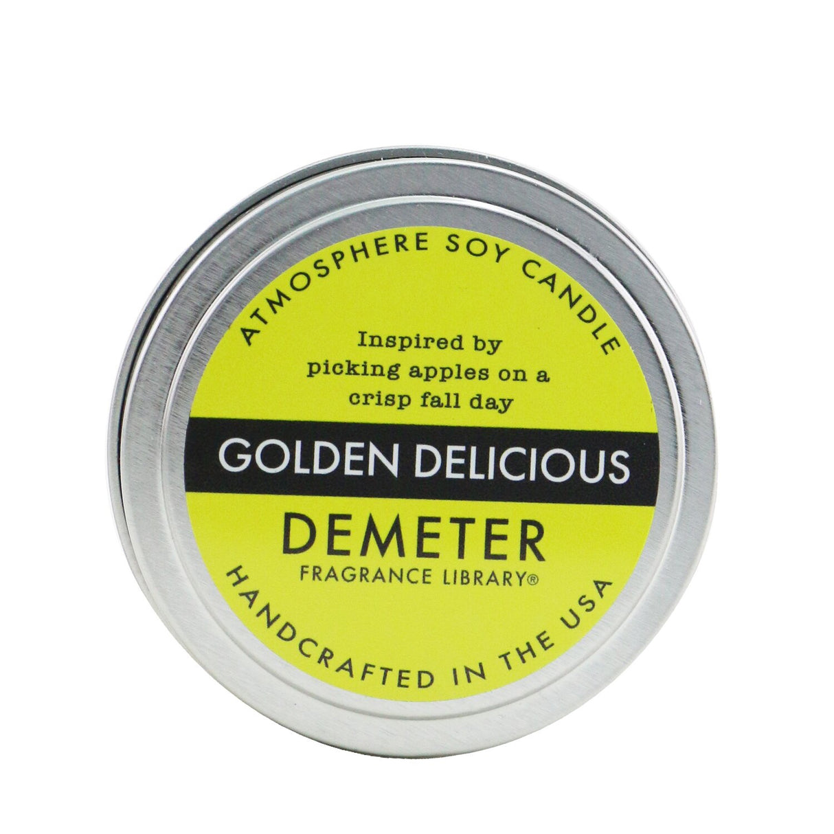 Demeter Golden Delicious Soy Candle: 170g candle with a luscious apple aroma, handcrafted for a warm, inviting ambiance.