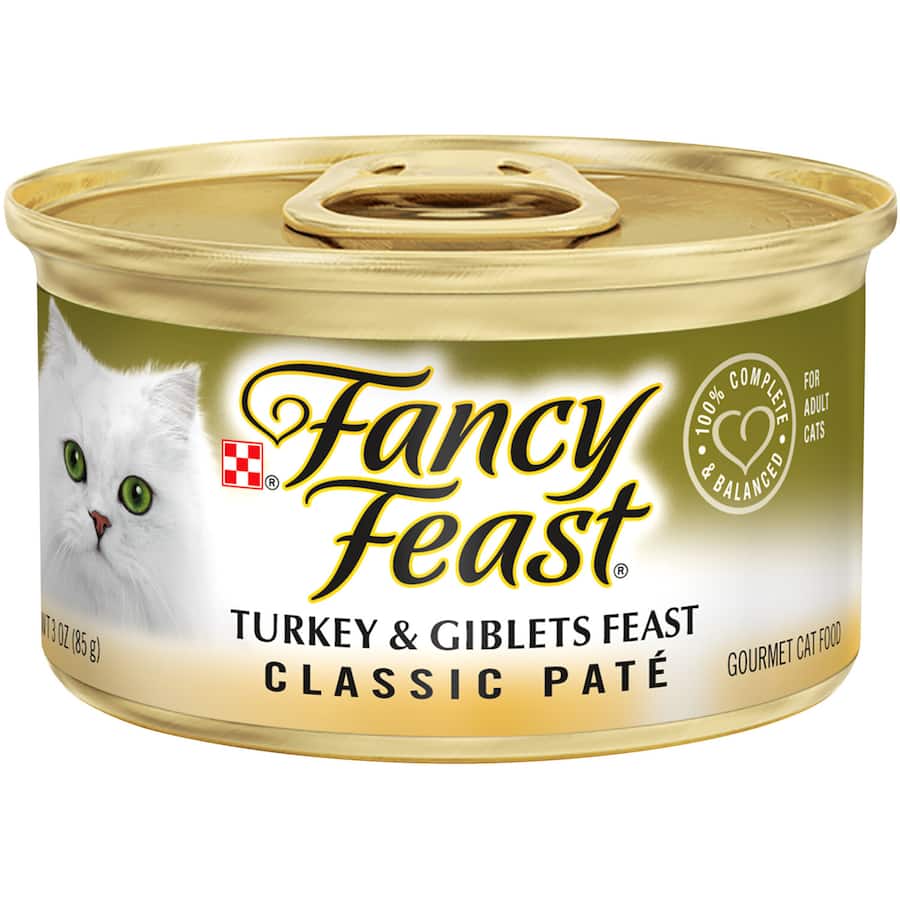 Fancy Feast Classic Pate Wet Cat Food Turkey & Giblets Tin 85g