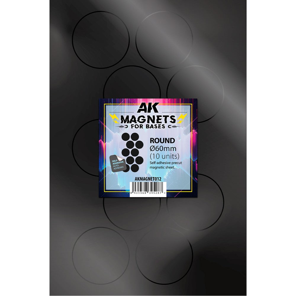 AK Interactive - Magnets - Round 60 Ř - 10 units - Hobby Tool