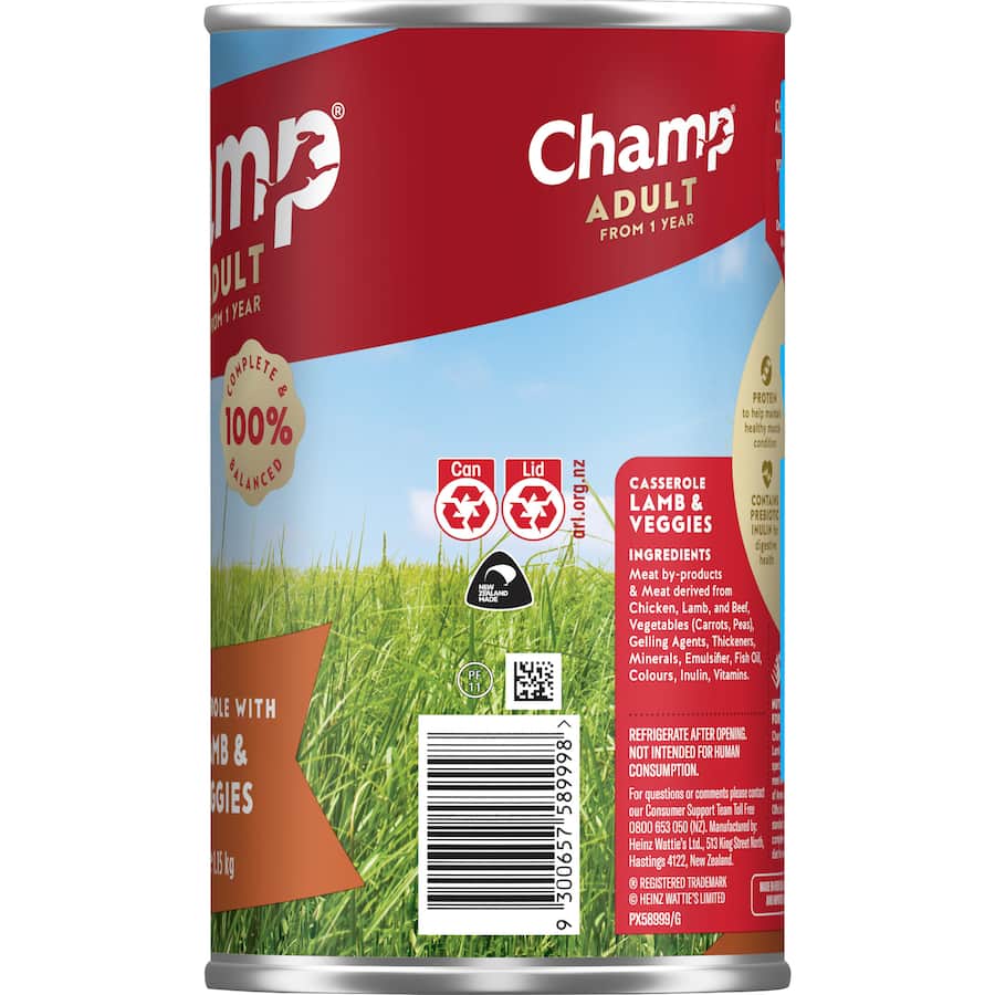 Champ Wet Dog Food Lamb Casserole & Vegetable Tin 1.15kg