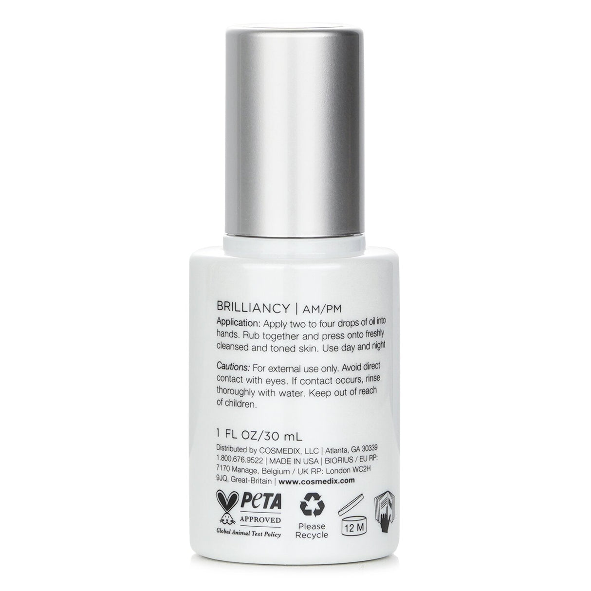 CosMedix - Brilliancy Vitamin C Brightening Face Oil - 30ml/1oz