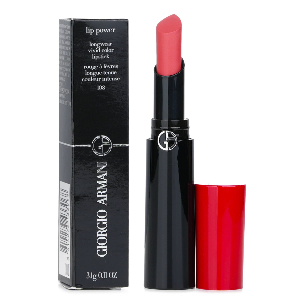 Giorgio Armani Lip Power Longwear Vivid Color Lipstick - # 108 In Love 3.1g/0.11
