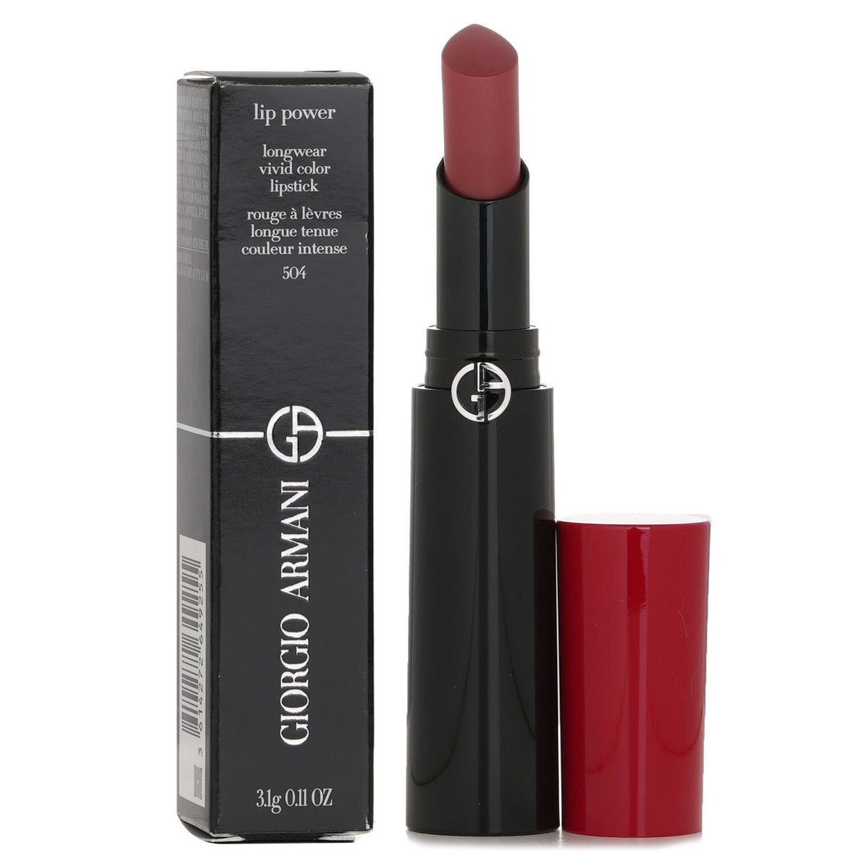 Giorgio Armani Lip Power Longwear Vivid Color Lipstick - # 504 Flirt 3.1g/0.11oz