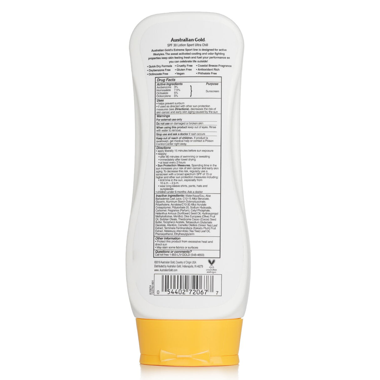 Australian Gold - Extreme Sport Lotion with Ultra Chill SPF 30 - 237ml/8oz